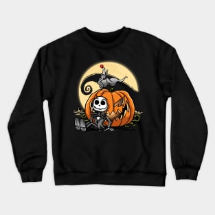 King of pumpkins and his dog Crewneck Sweatshirt